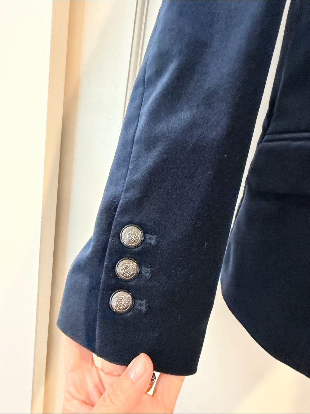 🦚 EUC WHBM Velvet Trophy Blazer River Teal Size 4 - Picture 5 of 13